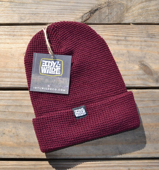 Textured Beanie (Merlot)